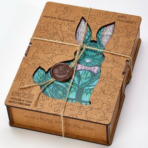 Деревянный пазл Мистер кролик 41*24 см мятный, 200 элементов Active Puzzles фото 3