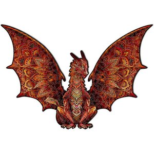 Деревянный пазл Огненный дракон 38*30 см, 210 элементов