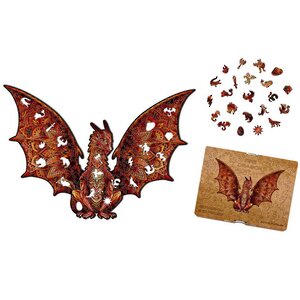Деревянный пазл Огненный дракон 38*30 см, 210 элементов Active Puzzles фото 4