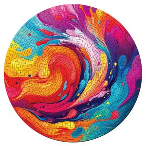 Деревянный пазл Цветной Всплеск 25*25 см, 166 элементов Active Puzzles (Актив Пазл) фото 2