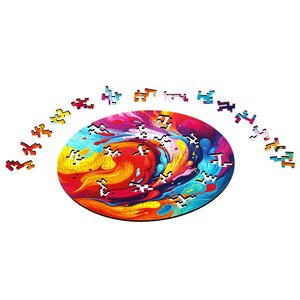 Деревянный пазл Цветной Всплеск 25*25 см, 166 элементов Active Puzzles (Актив Пазл) фото 5