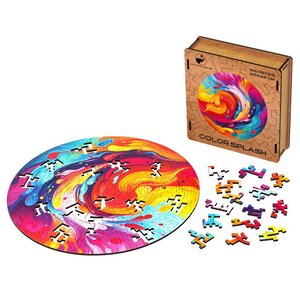Деревянный пазл Цветной Всплеск 25*25 см, 166 элементов Active Puzzles (Актив Пазл) фото 6