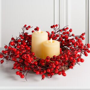 Венок для свечи с ягодами Adelrendy 40 см