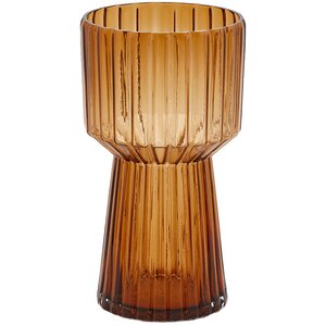 Стеклянная ваза Гильбрен 29 см янтарная EDG фото 4