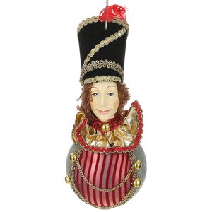 Елочная игрушка Гвардеец Бастиан в золотом жабо 18 см, подвеска Noel Collection (Katherine’s Style) фото 1