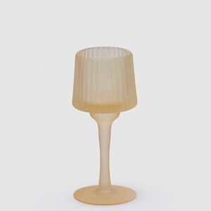 Стеклянный подсвечник-бокал Foscolo Ambra 19 см