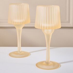 Стеклянный подсвечник-бокал Фосколо Амбра 19 см EDG (ЭДГ) фото 7