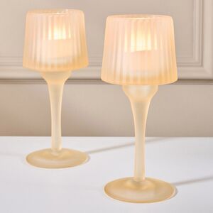 Стеклянный подсвечник-бокал Foscolo Ambra 19 см