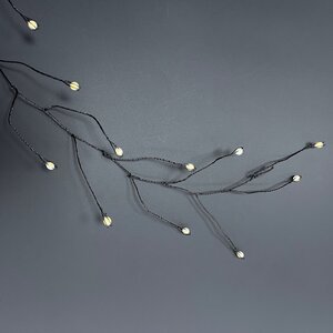 Светодиодная гирлянда Роса Luca Snake Grande 15 м, 600 экстра теплых белых LED ламп, черная проволока, IP44 Edelman (Эдельман) фото 3