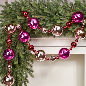 Бусы на елку Розовое Сияние 210 см, пластик