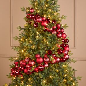 Гирлянда из елочных шаров Гранатовая Нить - Winter Gems 180*17 см, пластик