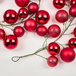 Гирлянда из елочных шаров Гранатовая Нить 180*17 см, пластик Winter Deco фото 9