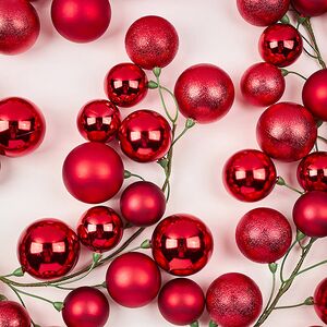 Гирлянда из елочных шаров Гранатовая Нить 180*17 см, пластик Winter Deco фото 8