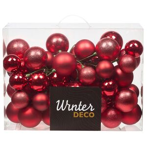 Гирлянда из елочных шаров Гранатовая Нить 180*17 см, пластик Winter Deco фото 11