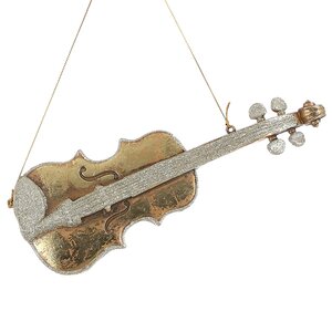 Елочная игрушка Золотая Скрипка - Нотки Электро-Свинга 26 см, подвеска Noel Collection (Katherine’s Style) фото 1