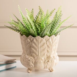 Декоративная ваза-кашпо Пианта Феличе 13 см белая EDG (ЭДГ) фото 7