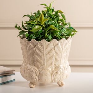 Декоративная ваза-кашпо Пианта Феличе 13 см белая