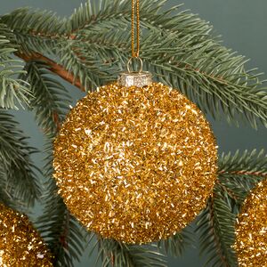Набор елочных шаров Fluffy Shine: Золотой 8 см, 24 шт Edelman фото 2