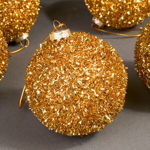 Набор елочных шаров Fluffy Shine: Золотой 8 см, 24 шт Edelman фото 4