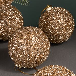 Набор елочных шаров Fluffy Shine: Шампань 8 см, 24 шт Edelman фото 4