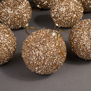 Набор елочных шаров Fluffy Shine: Шампань 8 см, 24 шт Edelman фото 5