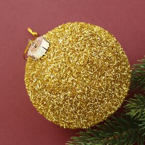 Набор елочных шаров Fluffy Shine: Золотой 10 см, 24 шт Edelman фото 2