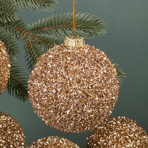 Набор елочных шаров Fluffy Shine: Шампань 10 см, 24 шт Edelman фото 2