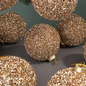 Набор елочных шаров Fluffy Shine: Шампань 10 см, 24 шт Edelman фото 3