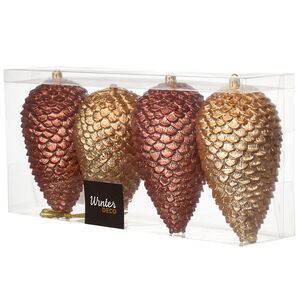 Елочные игрушки Шишка - Baston Royale 16*9 см, 4 шт, пластик Winter Deco фото 3