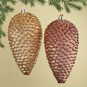 Елочная игрушка Шишка - Baston Royale 24*14 см, 2 шт, пластик Winter Deco фото 1