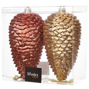 Елочная игрушка Шишка - Baston Royale 24*14 см, 2 шт, пластик Winter Deco фото 3