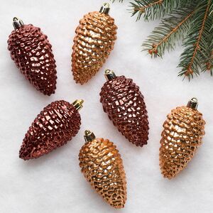 Елочные игрушки Шишки - Baston Royale 9*5 см, 6 шт, пластик