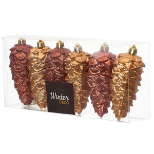 Елочные игрушки Шишки - Baston Royale 11*5 см, 6 шт, пластик