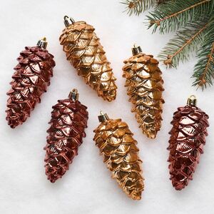 Елочные игрушки Шишки - Baston Royale 11*5 см, 6 шт, пластик