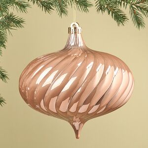 Елочная игрушка Луковка Petrice 19*17 см розовое золото, пластик