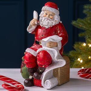 Новогодняя фигурка Санта Клаус со списком 18 см