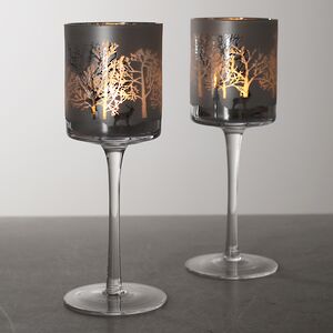 Декоративный подсвечник Адальюр 20 см серебряный Edelman фото 4