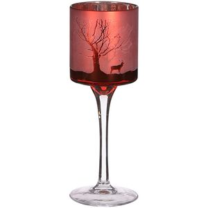 Декоративный подсвечник Адальюр 20 см красный Edelman фото 10