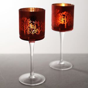 Декоративный подсвечник Адальюр 20 см красный Edelman фото 4