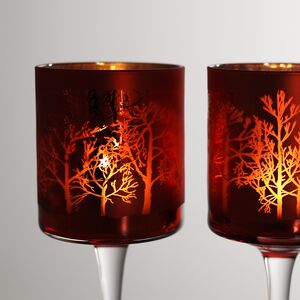 Декоративный подсвечник Адальюр 20 см красный Edelman фото 2