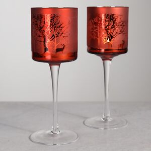 Декоративный подсвечник Адальюр 20 см красный Edelman фото 3