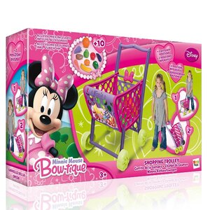 Тележка для покупок 2-в-1 Minnie Mouse с набором продуктов 46 см 10 предметов IMC Toys фото 3
