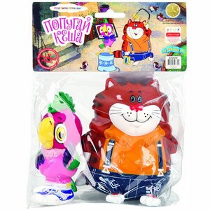 Игрушки для ванной Попугай Кеша и Кот, 9 см, пластизоль Затейники фото 6