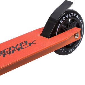 Трюковой самокат Novatrack Wolf EL, колеса 110 мм, черно-оранжевый, до ...