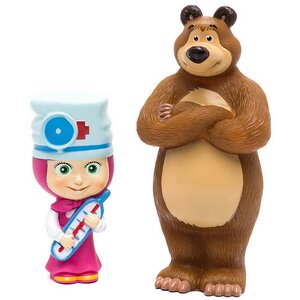 Игрушки для ванной Маша-доктор и Мишка пластизоль