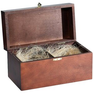 Деревянная подарочная коробка Фердинанд для 2 шаров 10 см Фабрика Ариель фото 1