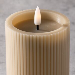 Набор светодиодных свечей Ondule Beige 10-15 см, 3 шт, с имитацией пламени, на батарейках Edelman фото 2