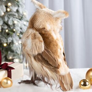 Декоративная фигура Сова Франческа - Лес Броулин 27 см Winter Deco фото 3