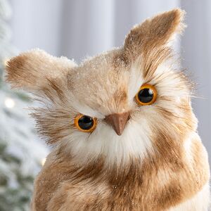 Декоративная фигура Сова Франческа - Лес Броулин 27 см Winter Deco фото 2