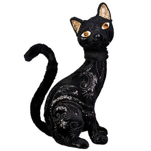 Декоративная фигура Черный Кот Мистик - Бархатный Сумрак 39 см